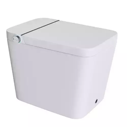 One-Piece White Square Intelligent Smart Toilet