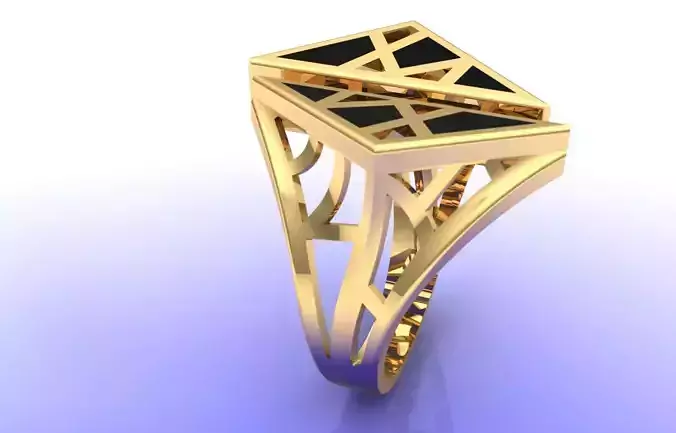 RING EMAL GOLD SILVER