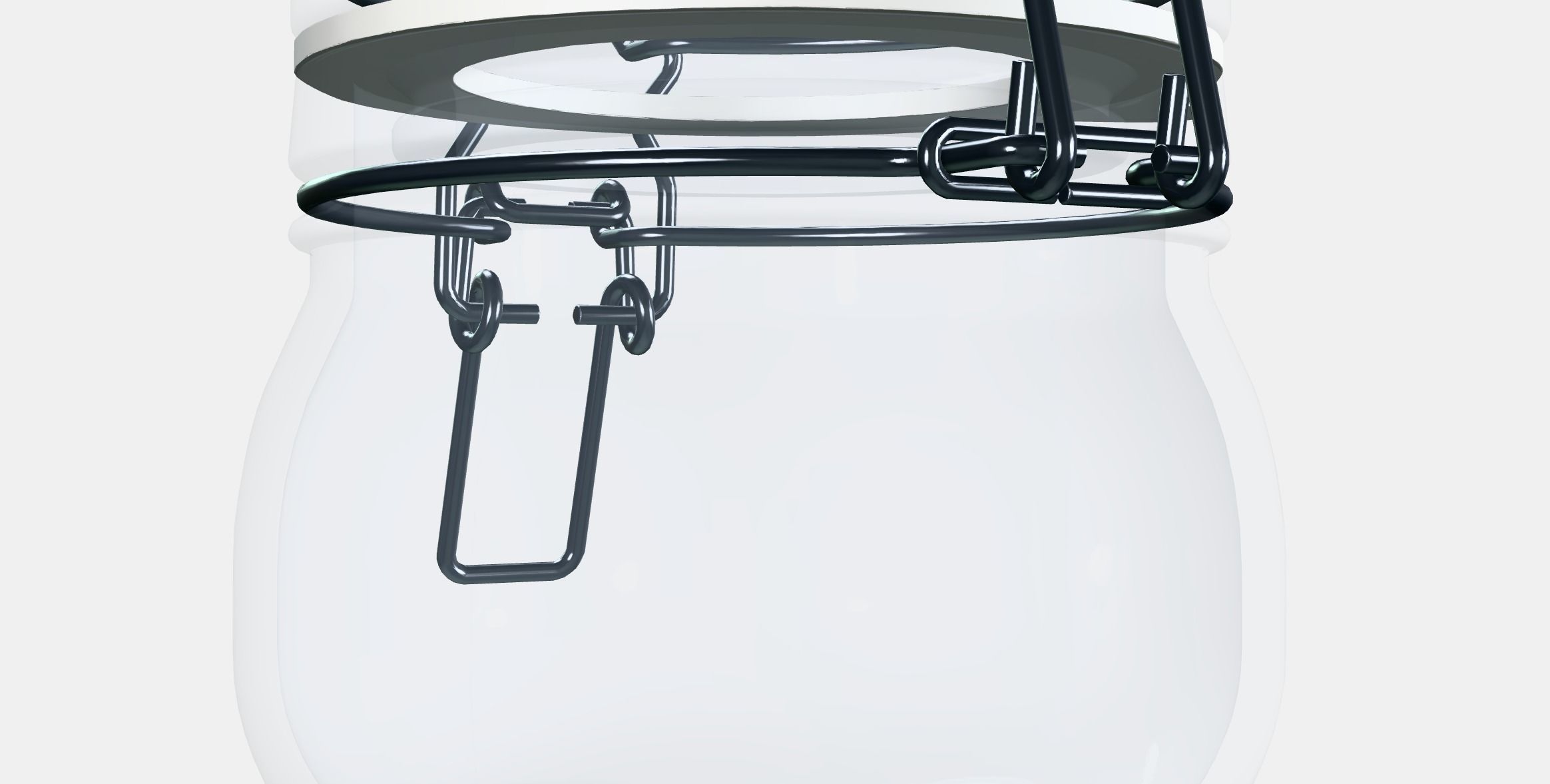 KORKEN Jar with lid Low-poly 3D model_3