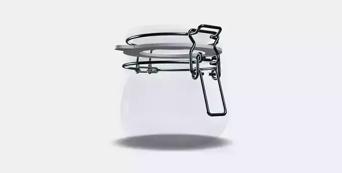 KORKEN Jar with lid Low-poly 3D model