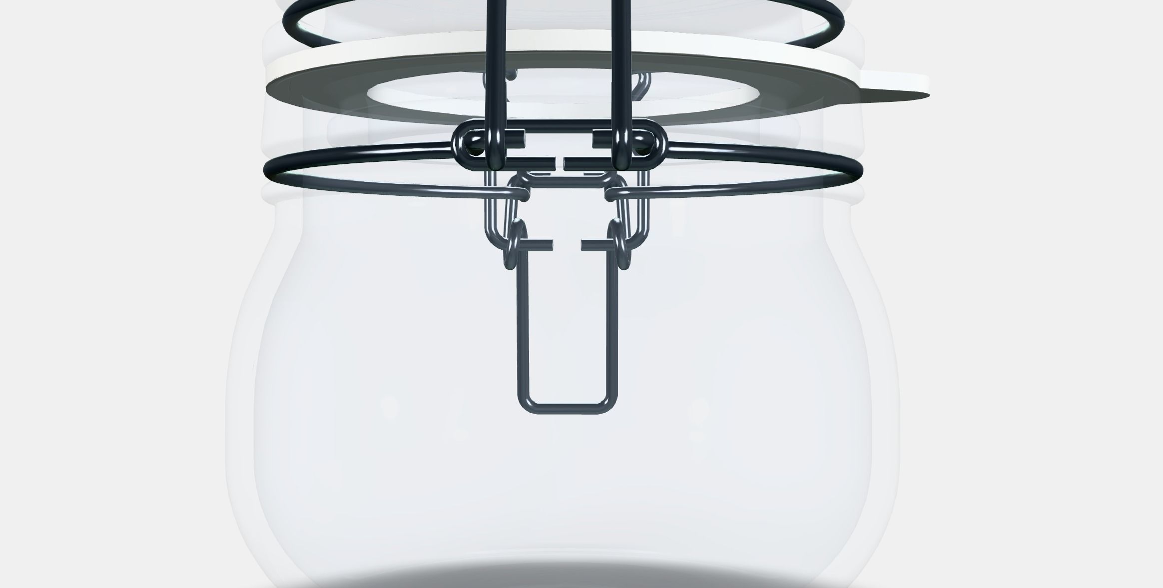 KORKEN Jar with lid Low-poly 3D model_15