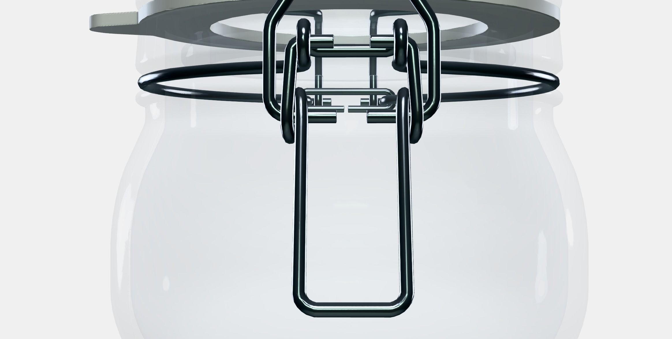 KORKEN Jar with lid Low-poly 3D model_12