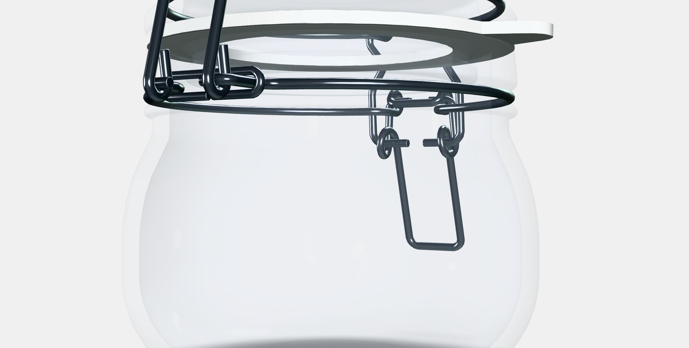 KORKEN Jar with lid Low-poly 3D model_8