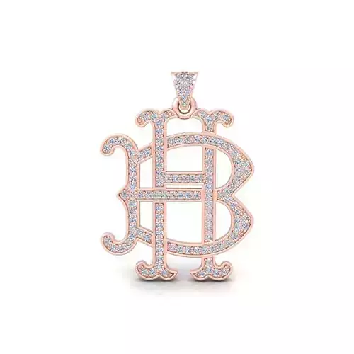HB Monogram Pendent 3d Model and Render 