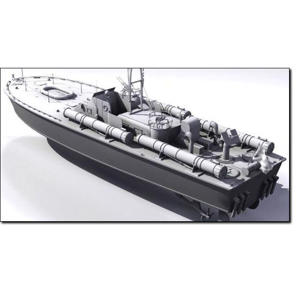 PT 109 US Torpedo Boat Studio Max 3D model_1