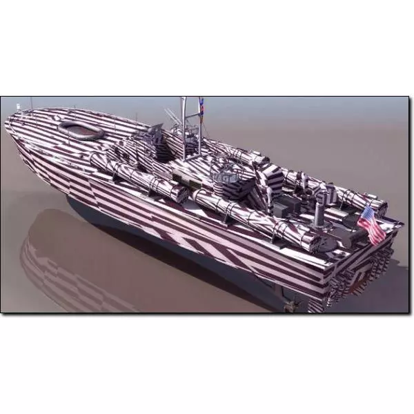 PT 109 US Torpedo Boat Studio Max 3D model_0