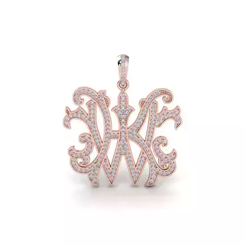 WH Pendent Monogram Pendent 3d Model and Render