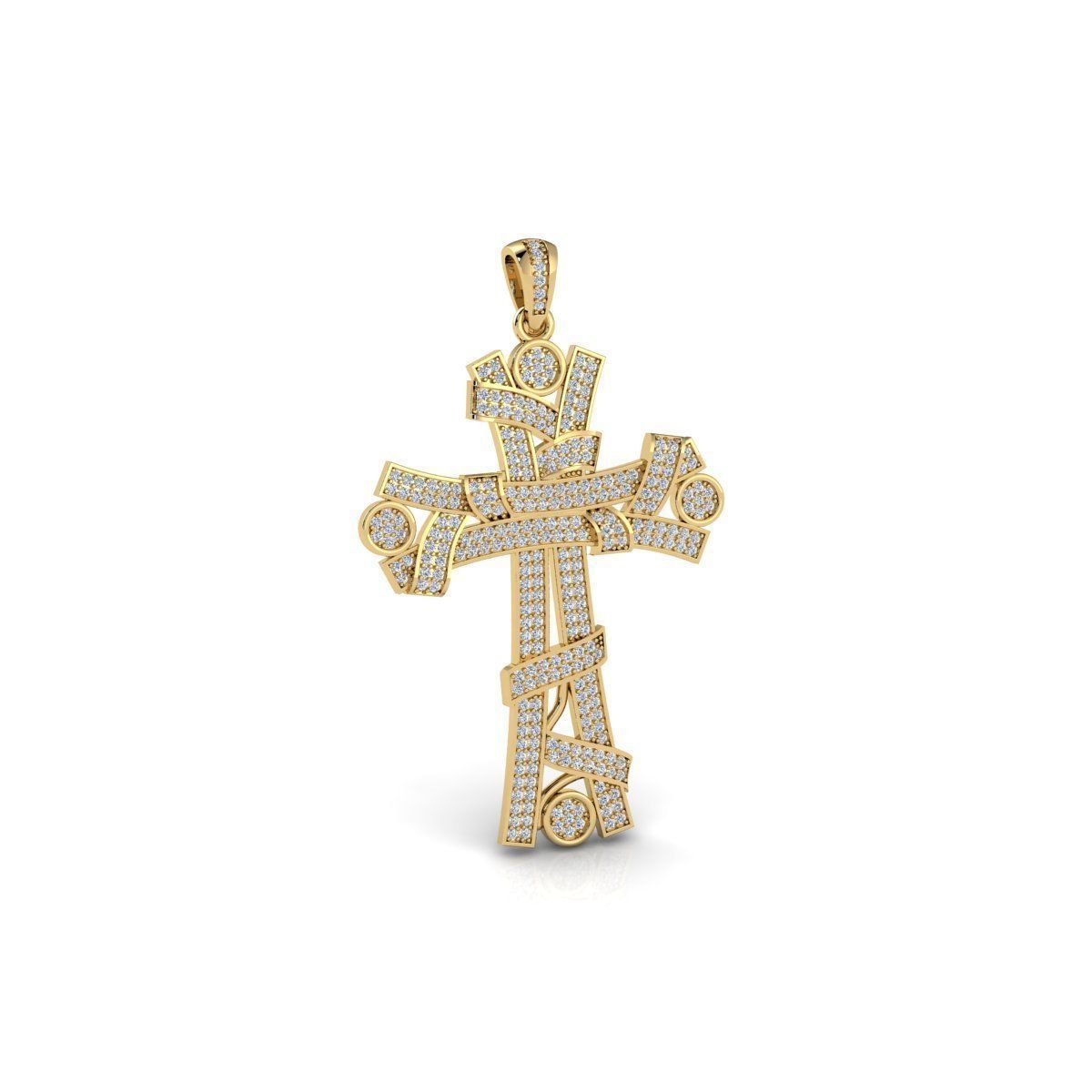 Big Cross Pendent 3d Model and Render STL 3D print model_3