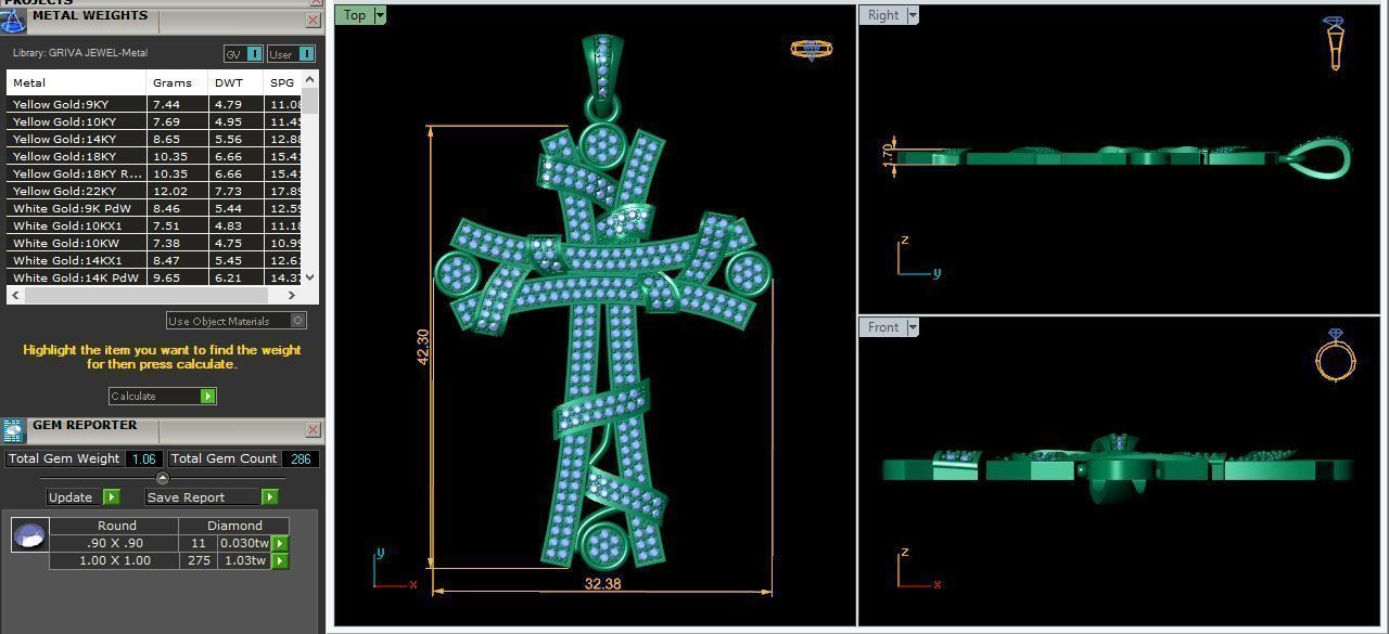 Big Cross Pendent 3d Model and Render STL 3D print model_9