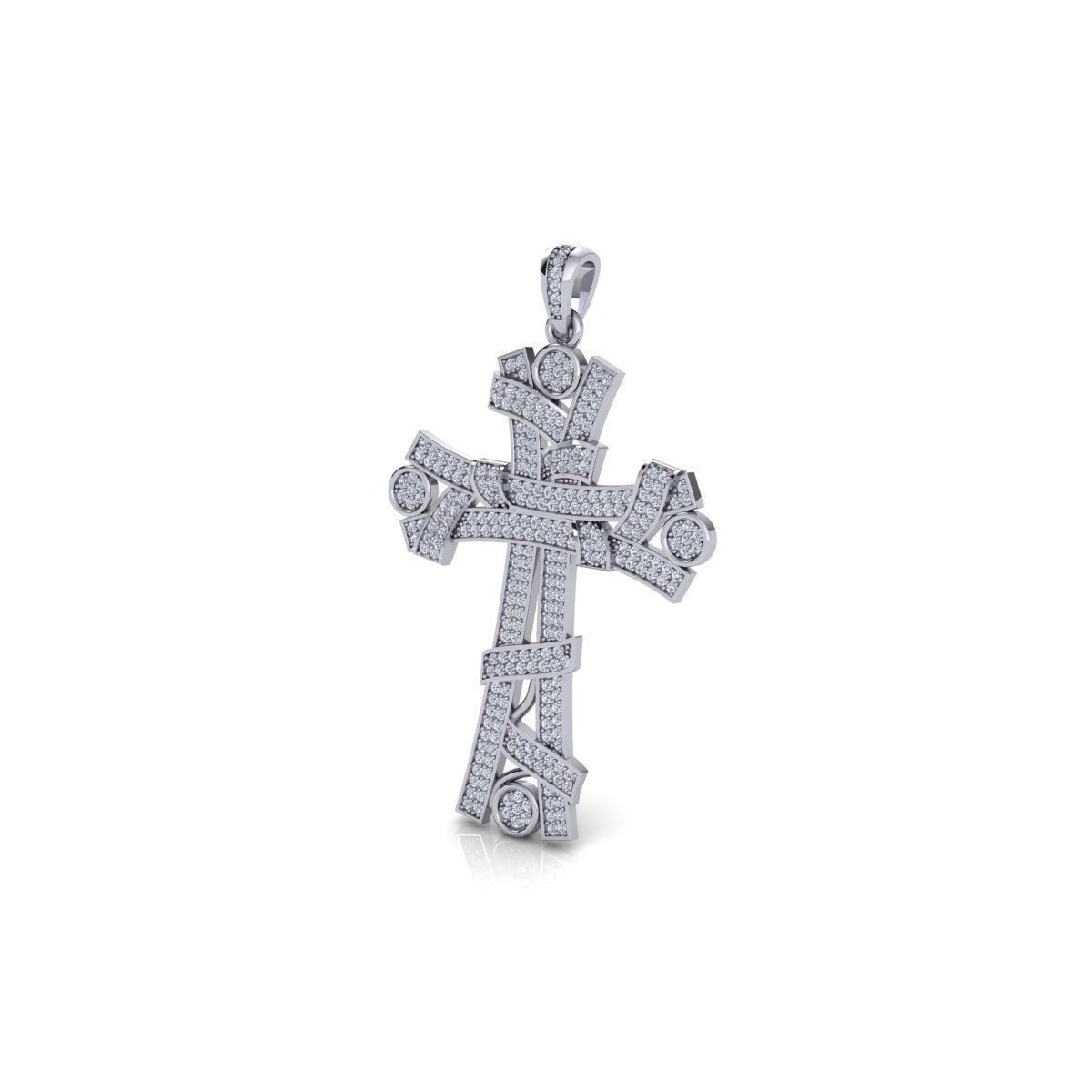 Big Cross Pendent 3d Model and Render STL 3D print model_8