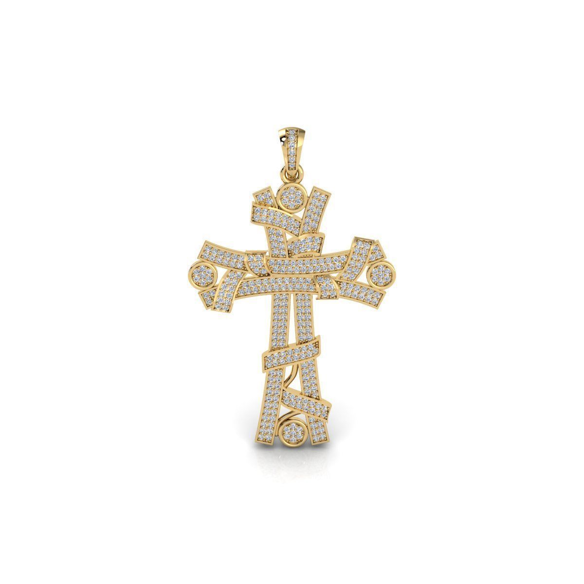 Big Cross Pendent 3d Model and Render STL 3D print model_1