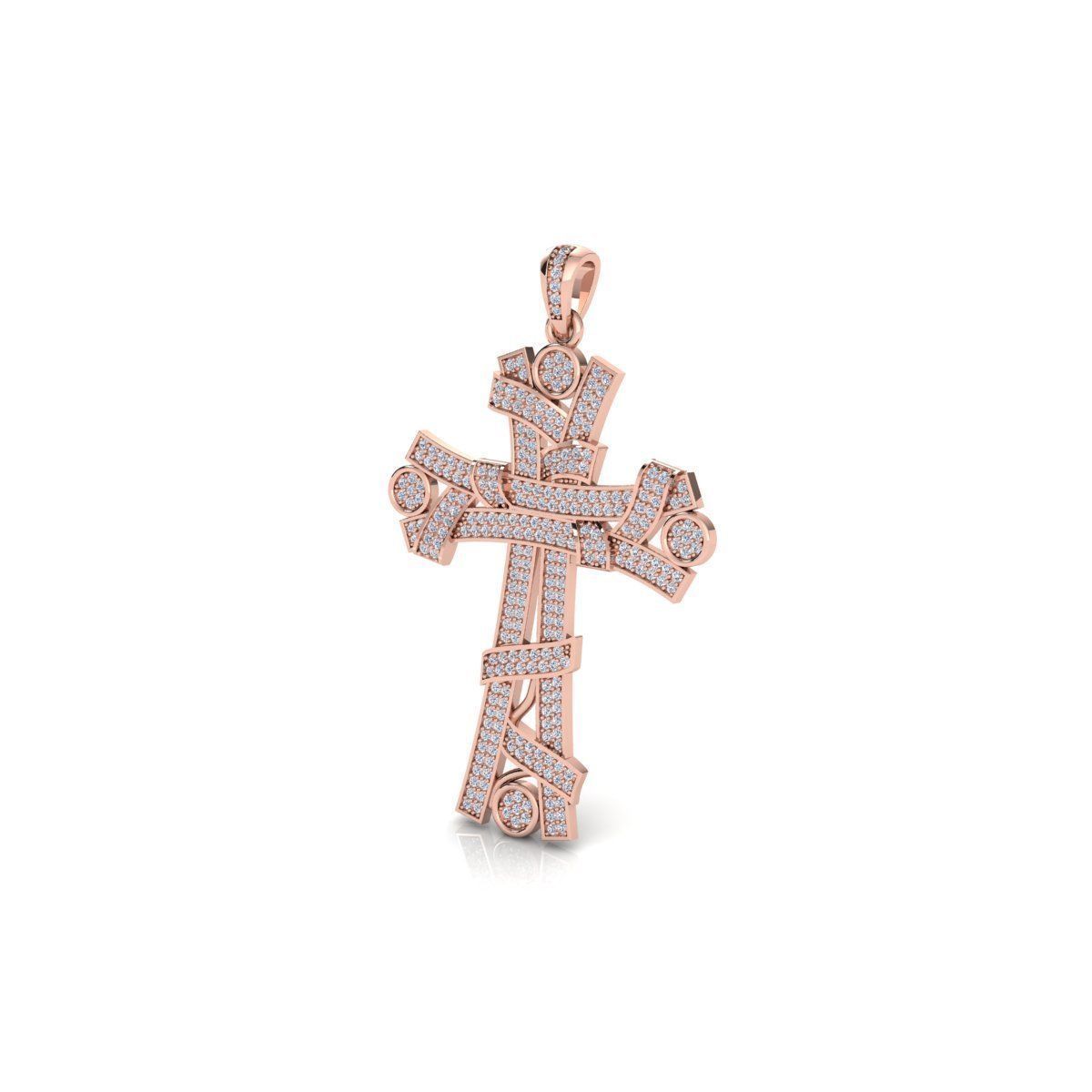 Big Cross Pendent 3d Model and Render STL 3D print model_7