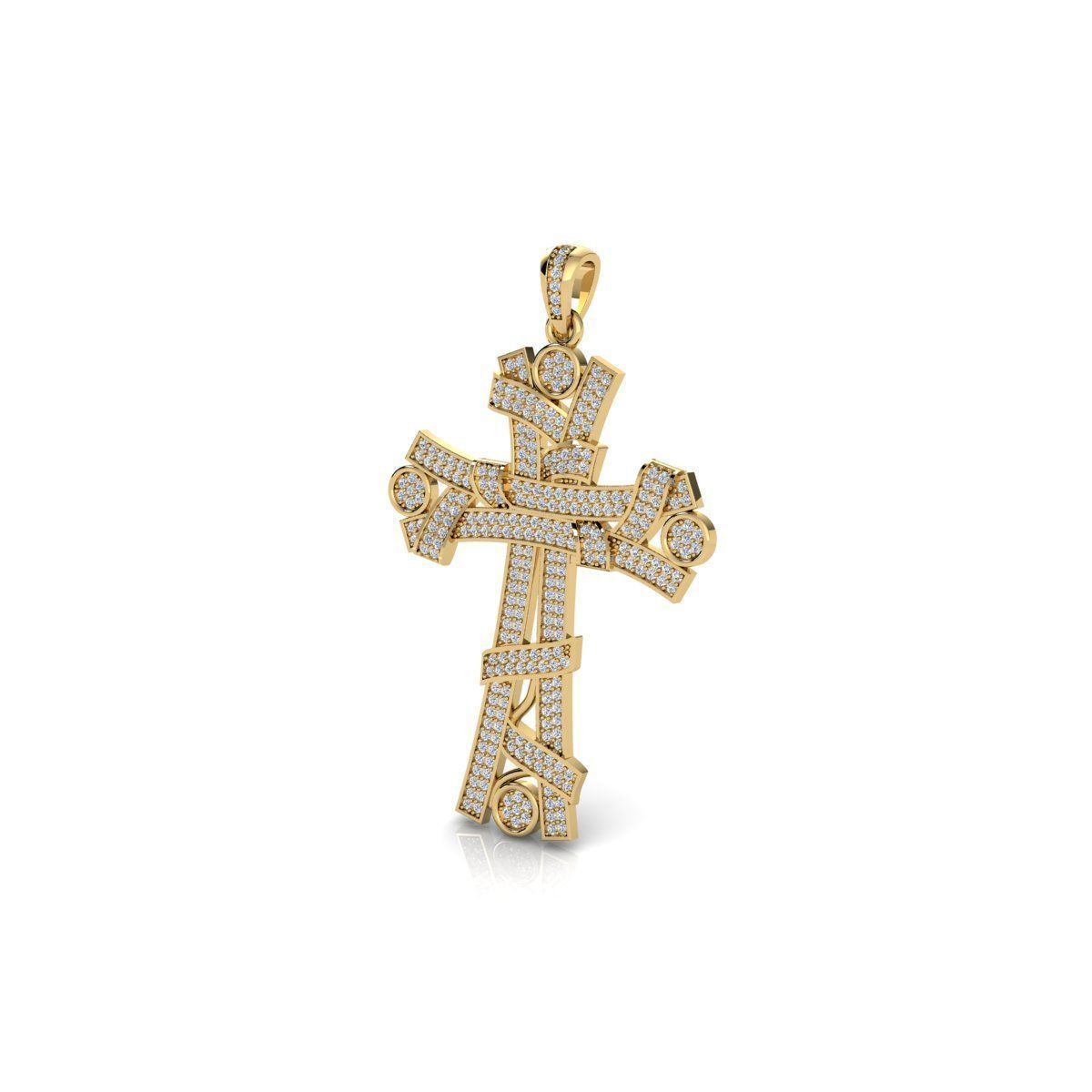 Big Cross Pendent 3d Model and Render STL 3D print model_6