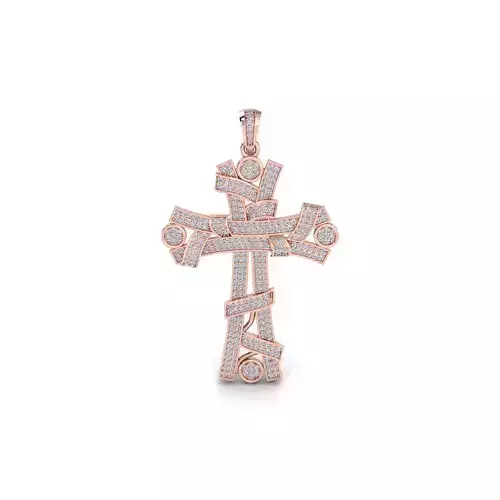 Big Cross Pendent 3d Model and Render STL