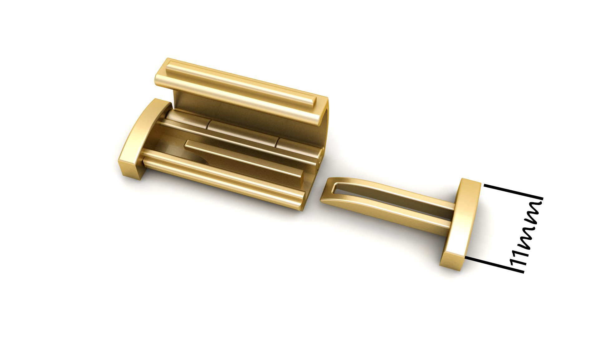 11 mm Rectangular Lock Box Combo of Plain and Diamond 3D Model Collection_2