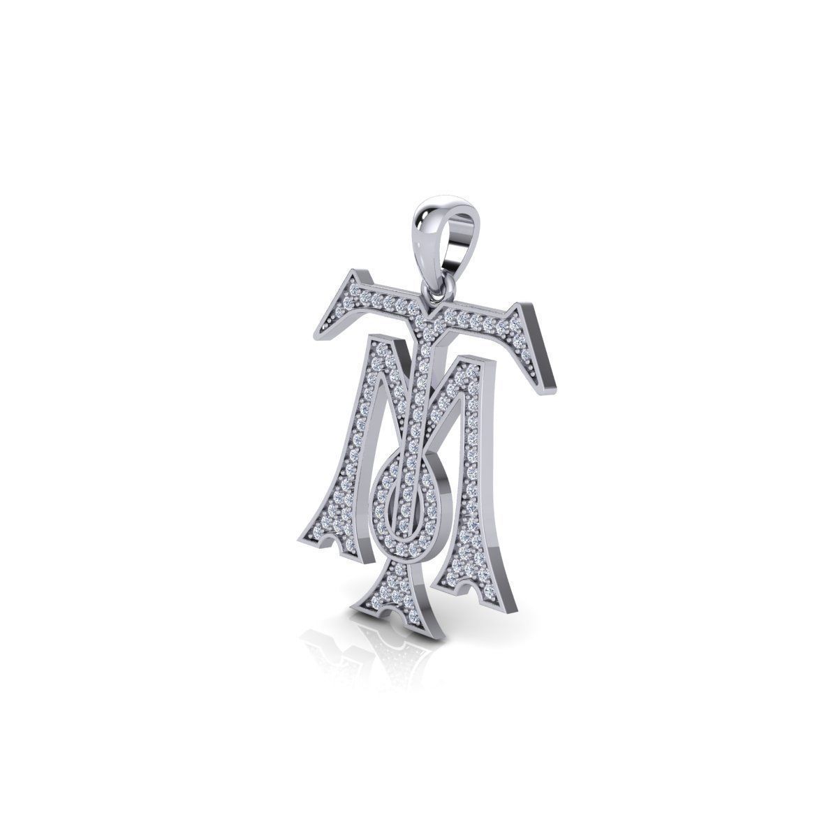 Monogram MT Pendent 3d Model and Render 3D print model_8