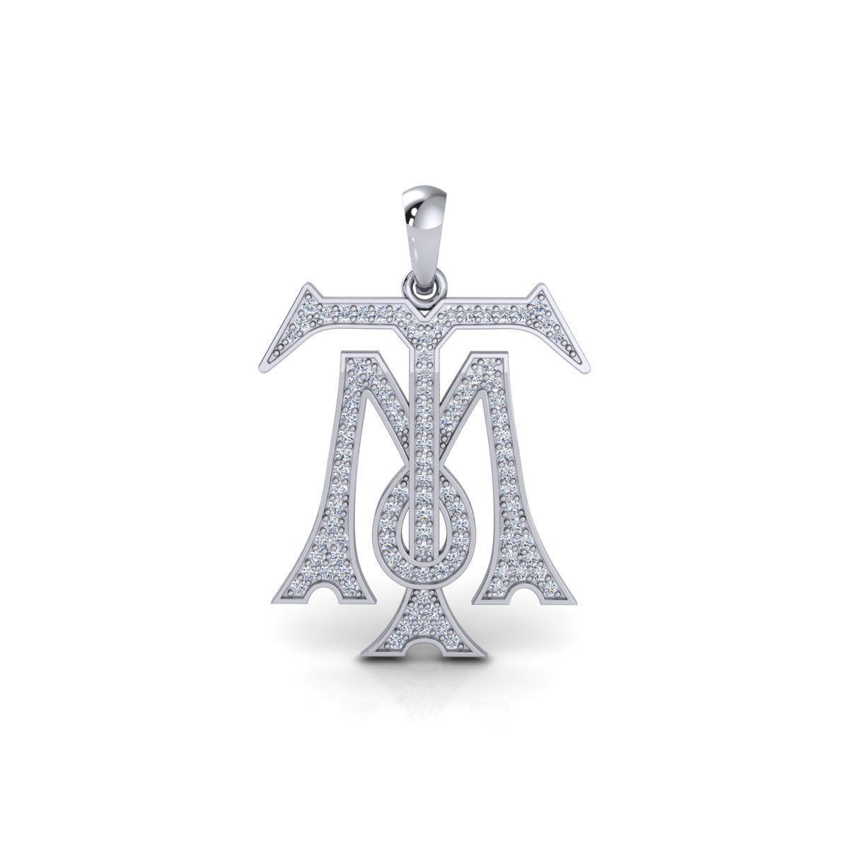 Monogram MT Pendent 3d Model and Render 3D print model_2