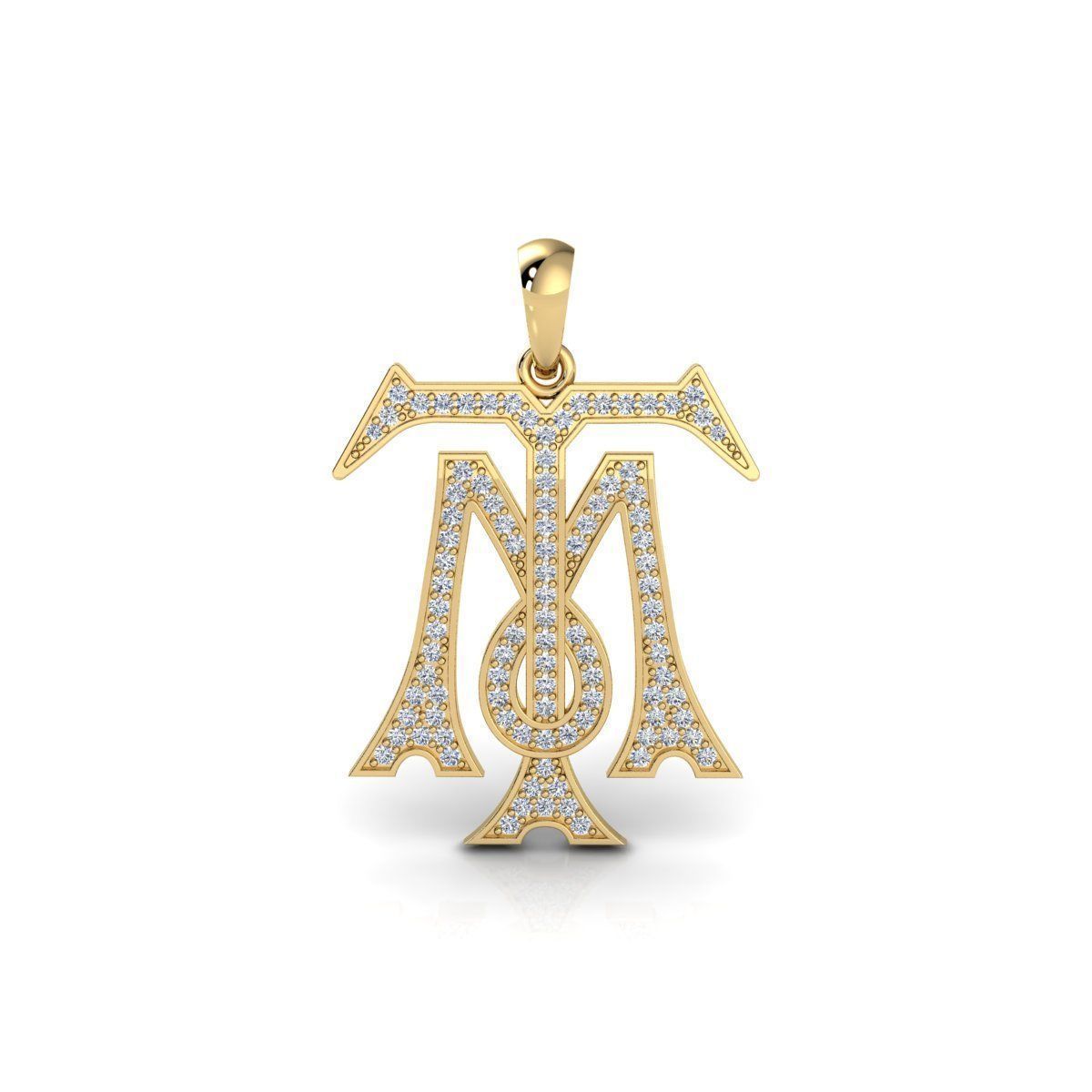 Monogram MT Pendent 3d Model and Render 3D print model_1