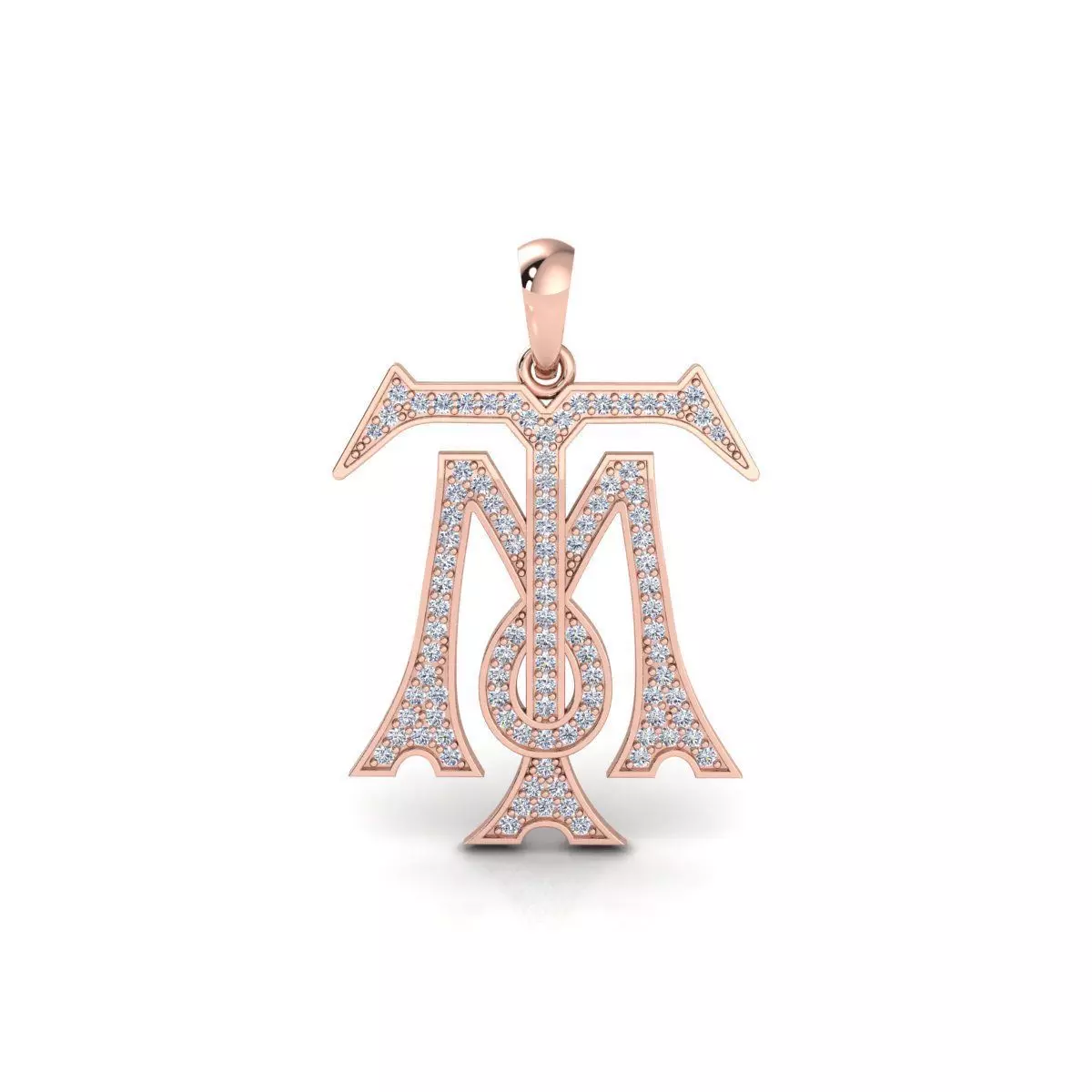 Monogram MT Pendent 3d Model and Render 3D print model_0