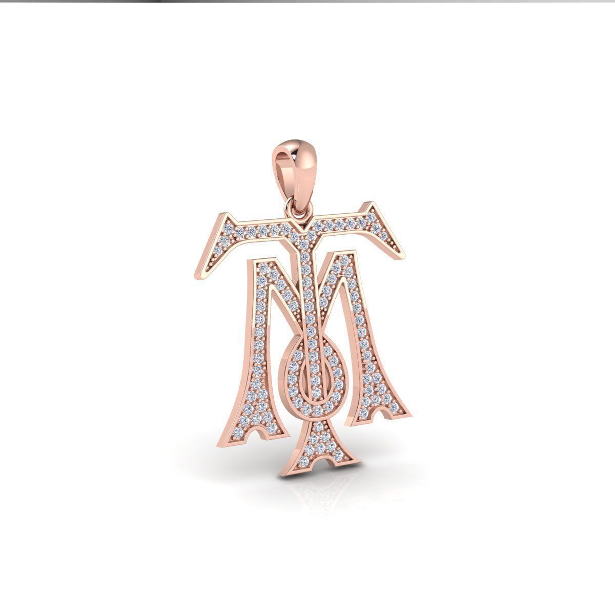 Monogram MT Pendent 3d Model and Render 3D print model_4