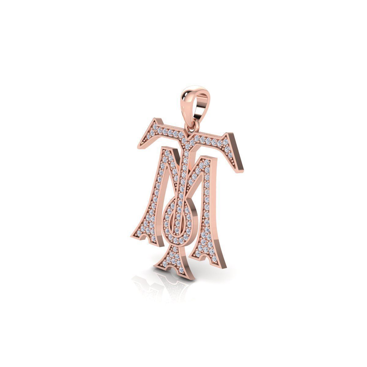 Monogram MT Pendent 3d Model and Render 3D print model_7