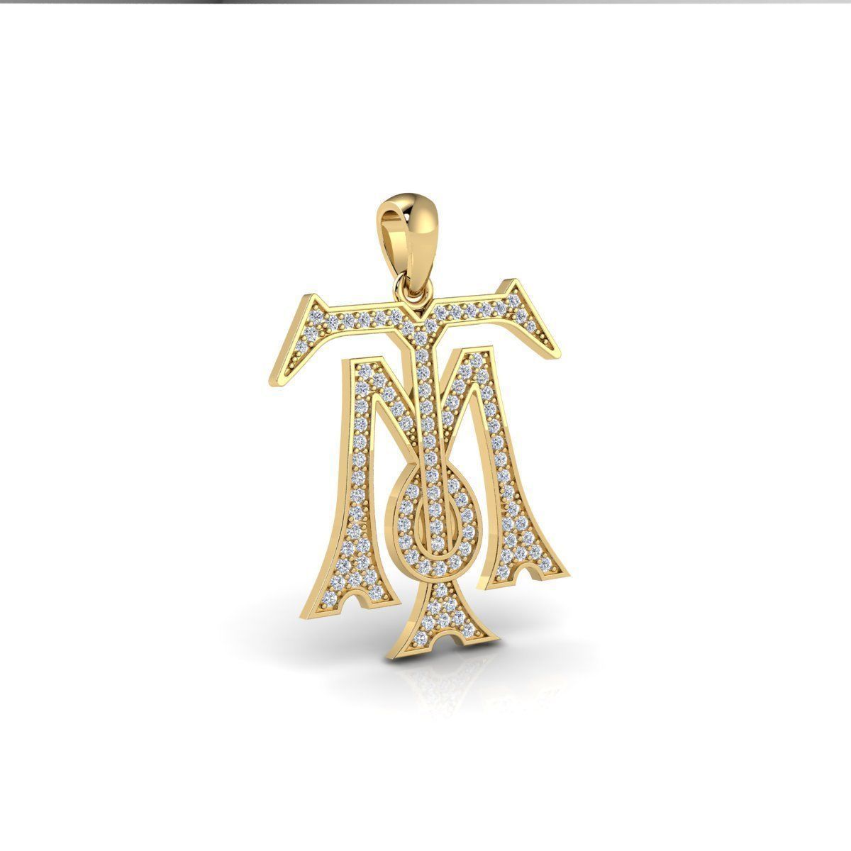 Monogram MT Pendent 3d Model and Render 3D print model_3