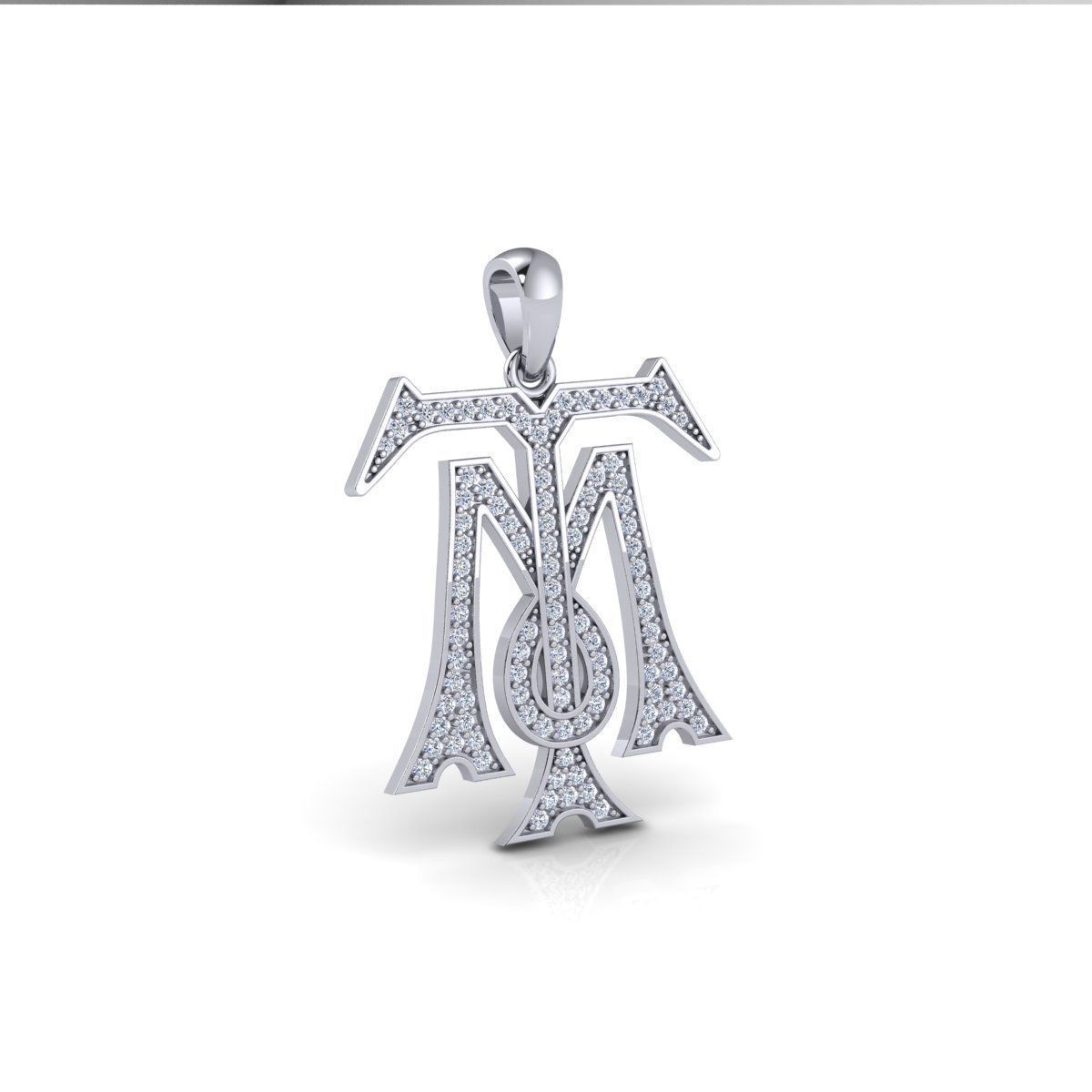 Monogram MT Pendent 3d Model and Render 3D print model_5