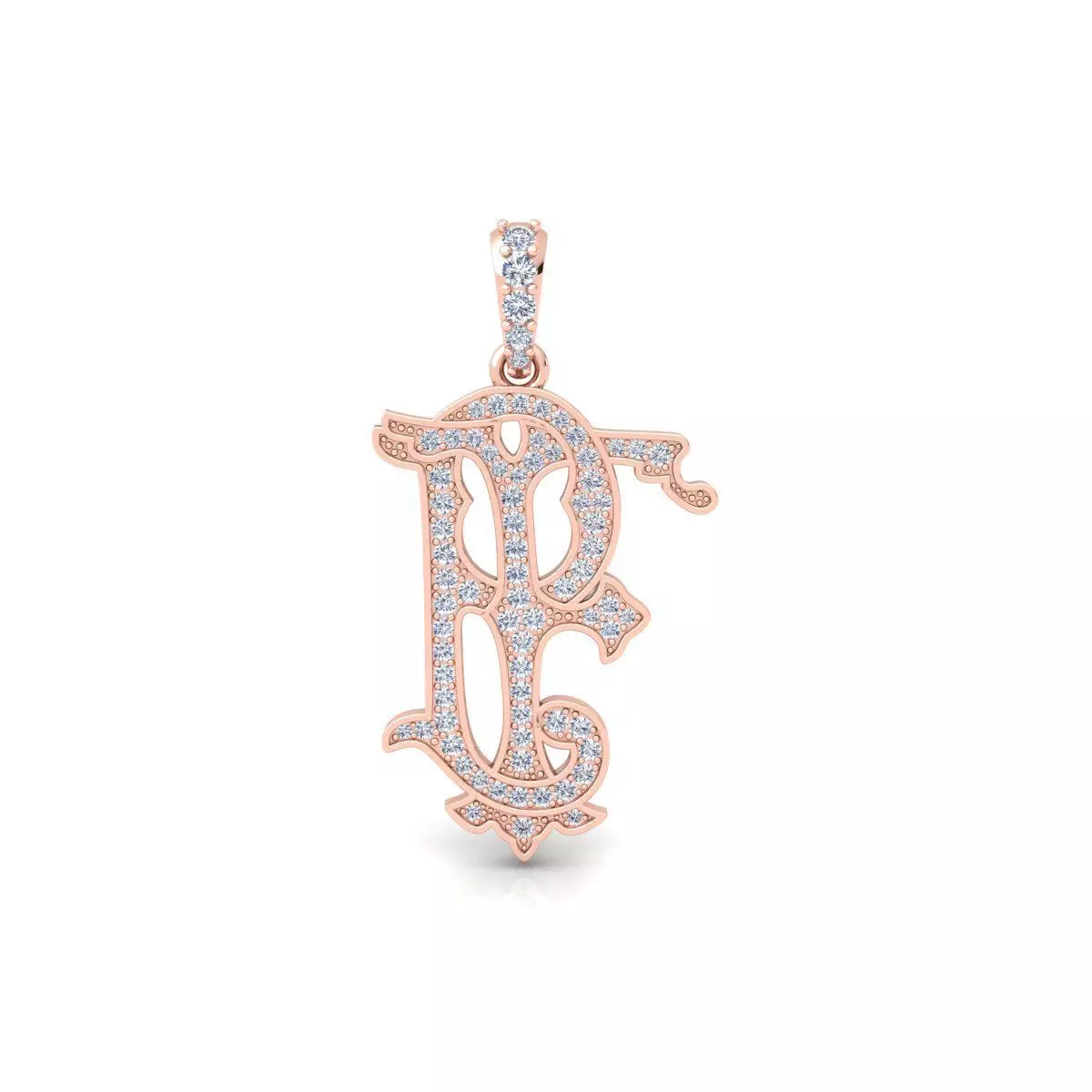 Monogram Latter Pendent 3d Model and Render 3D print model