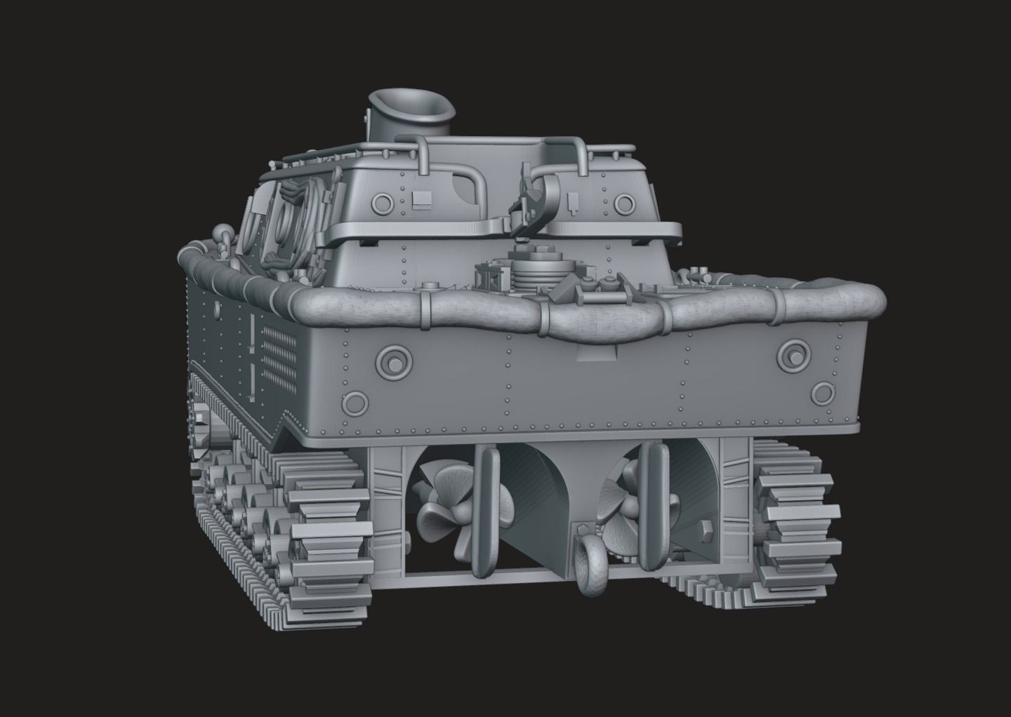 Landwasserschlepper 3D print model_5