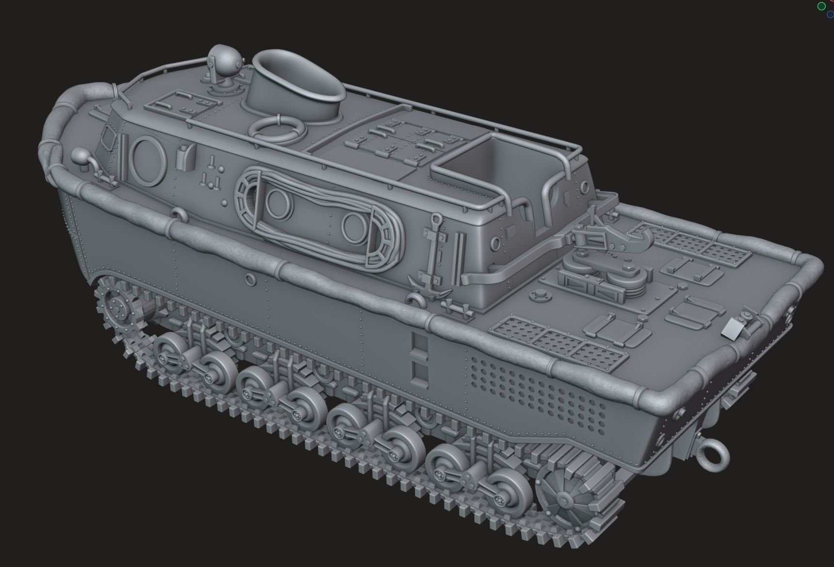 Landwasserschlepper 3D print model_3