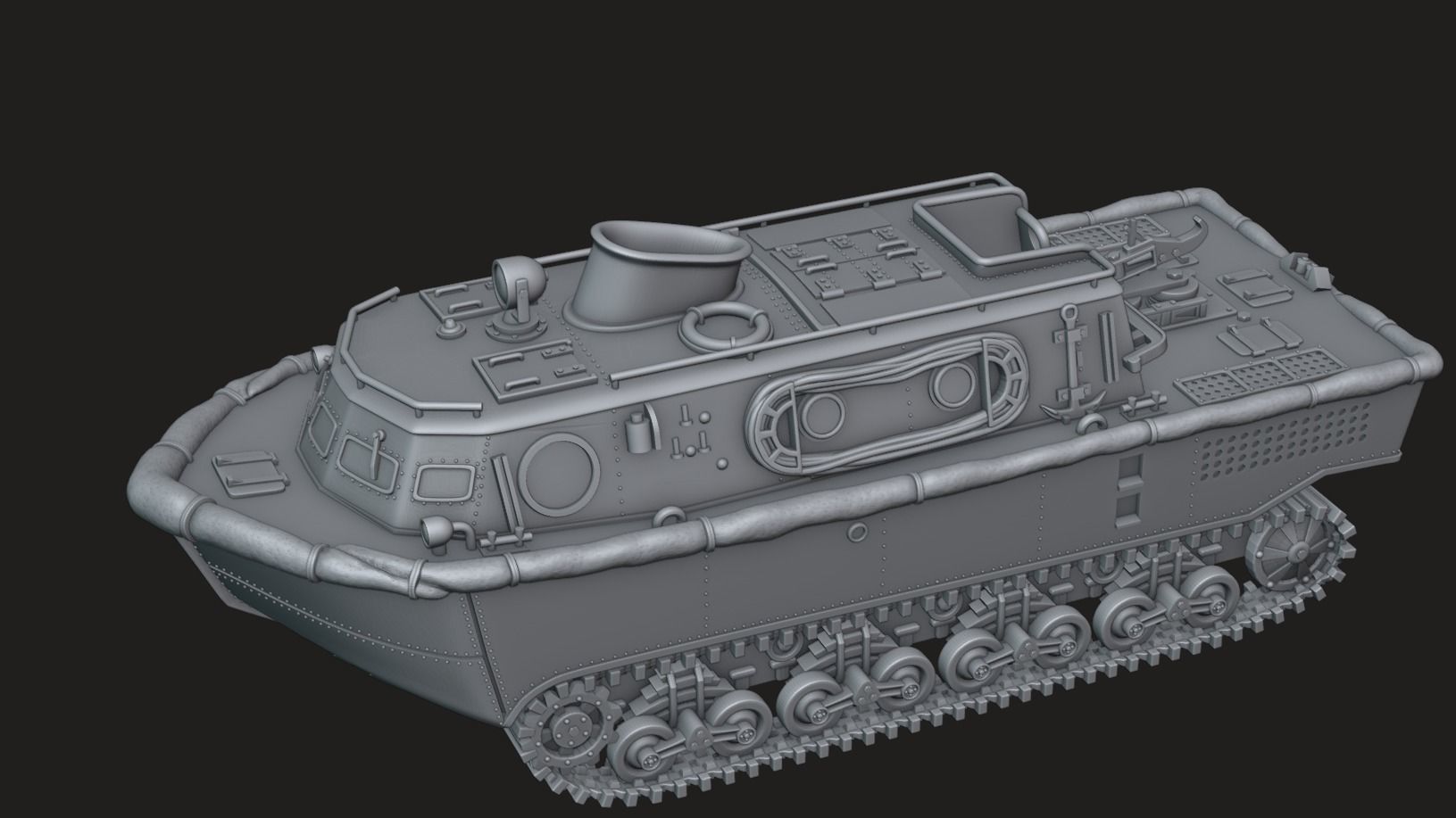 Landwasserschlepper 3D print model_2