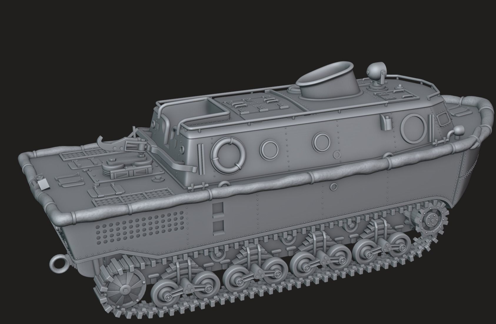 Landwasserschlepper 3D print model_4