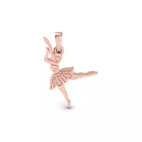 Dancing Girl Pendent 3d Model and Render