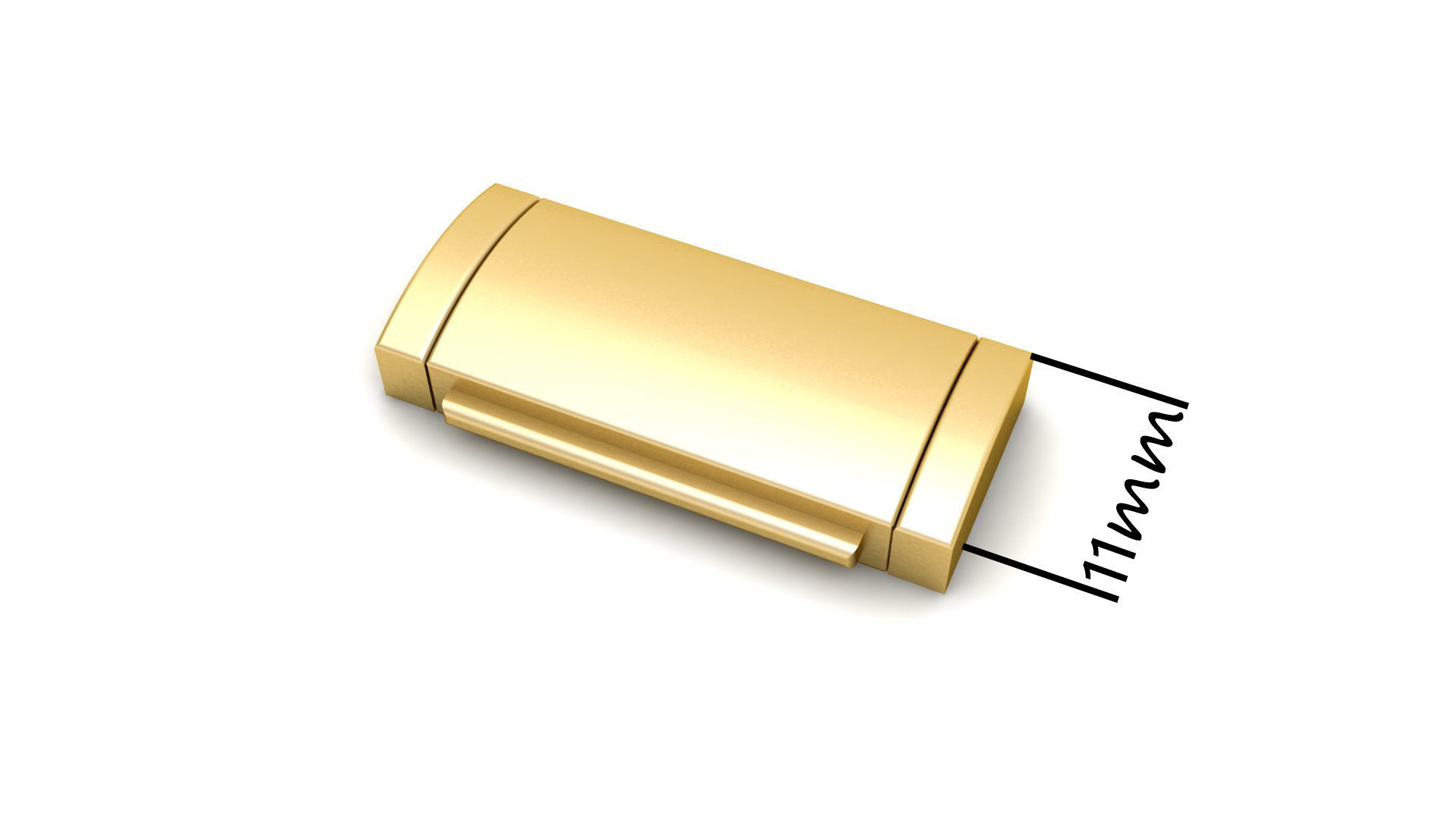 11 and half mm Rectangular Lock Box Combo of Plain and Diamond 3D Model Collection_4