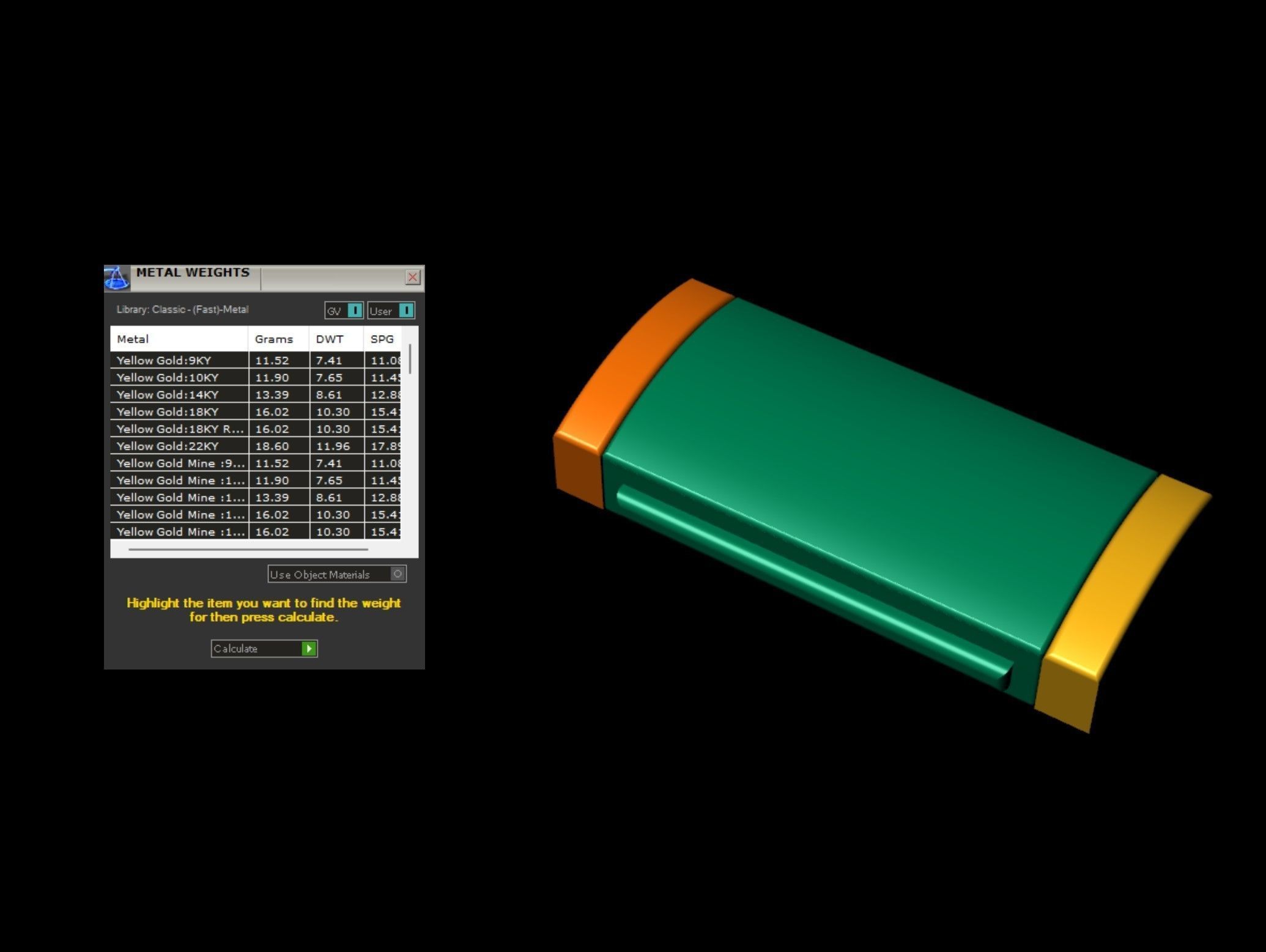 11 and half mm Rectangular Lock Box Combo of Plain and Diamond 3D Model Collection_5