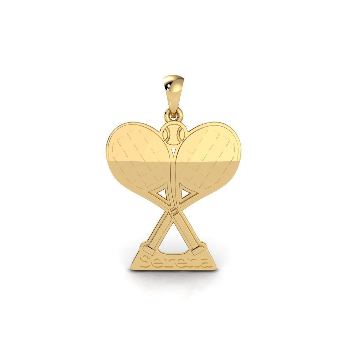 Tennis Ball Bat Pendent 3d Model and Render 3D print model_1