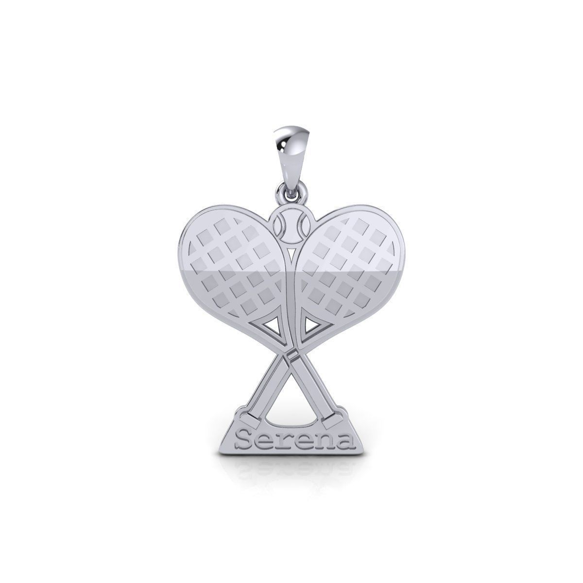 Tennis Ball Bat Pendent 3d Model and Render 3D print model_2