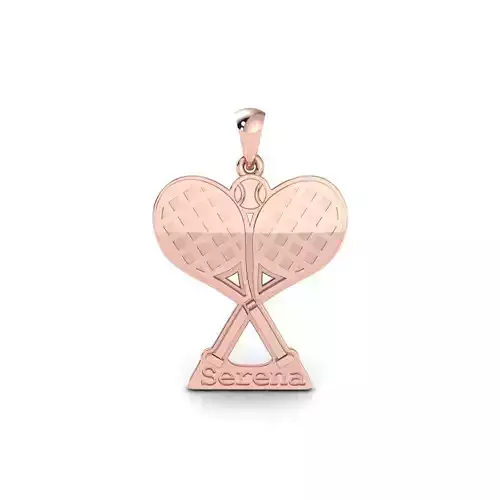 Tennis Ball Bat Pendent 3d Model and Render