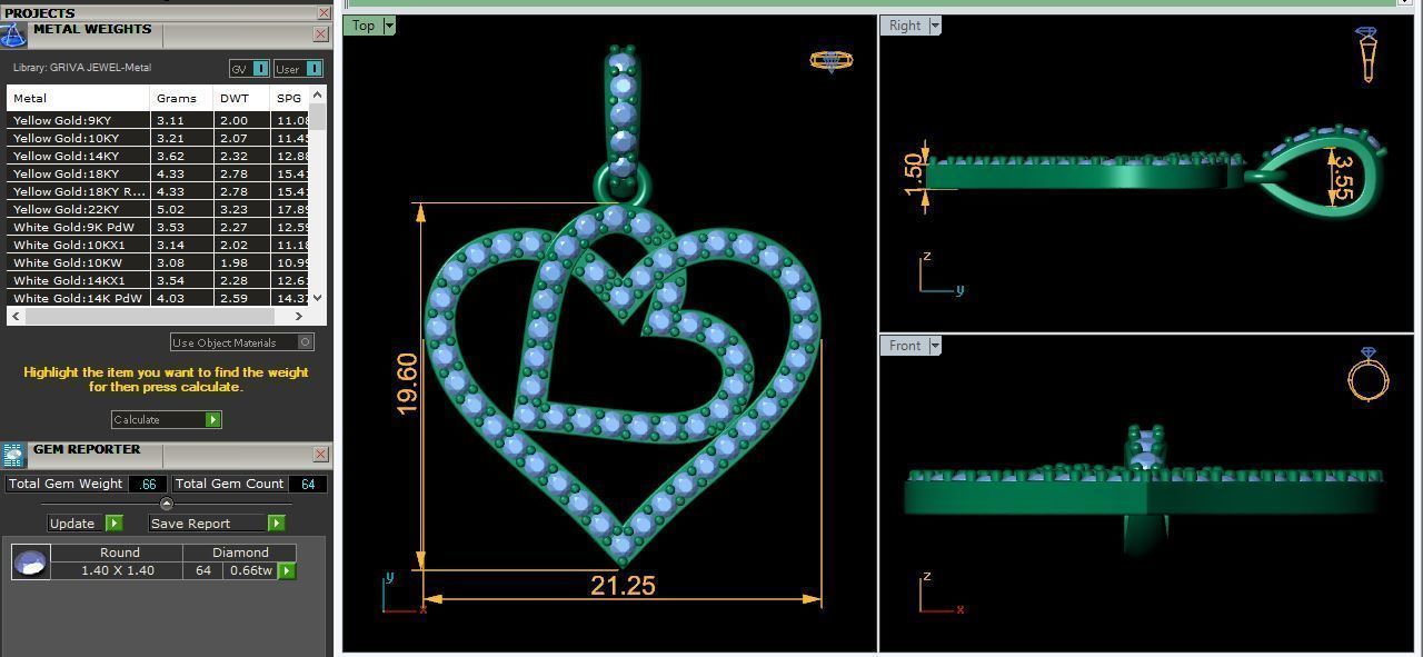 Heart Pendent 3d Model And Render STL 3D print model_9