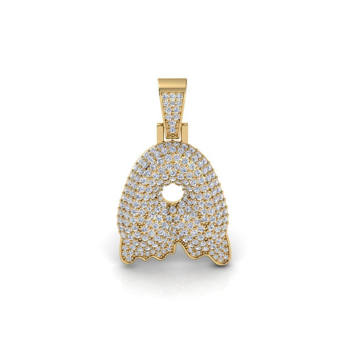 Latter A Pendent 3d Model and Render 3D print model_1