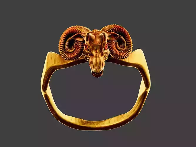 Ram Head Ring 3d Model
