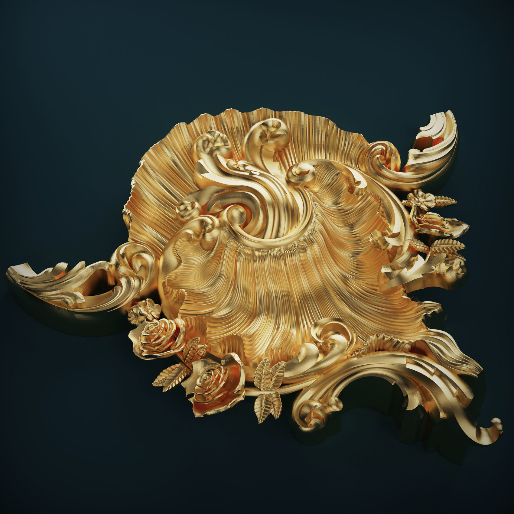 Carved pommel bar 3D model_5