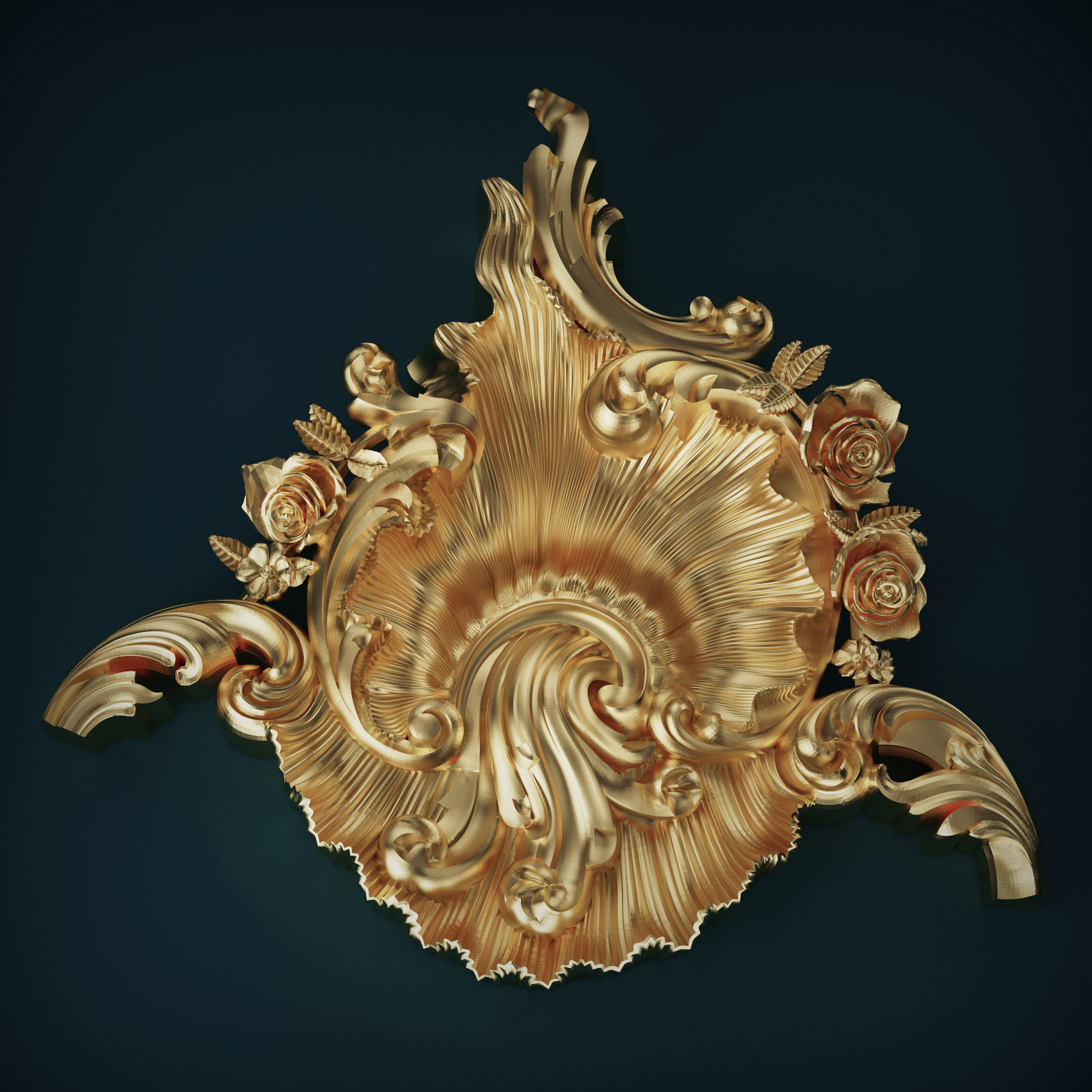 Carved pommel bar 3D model_4