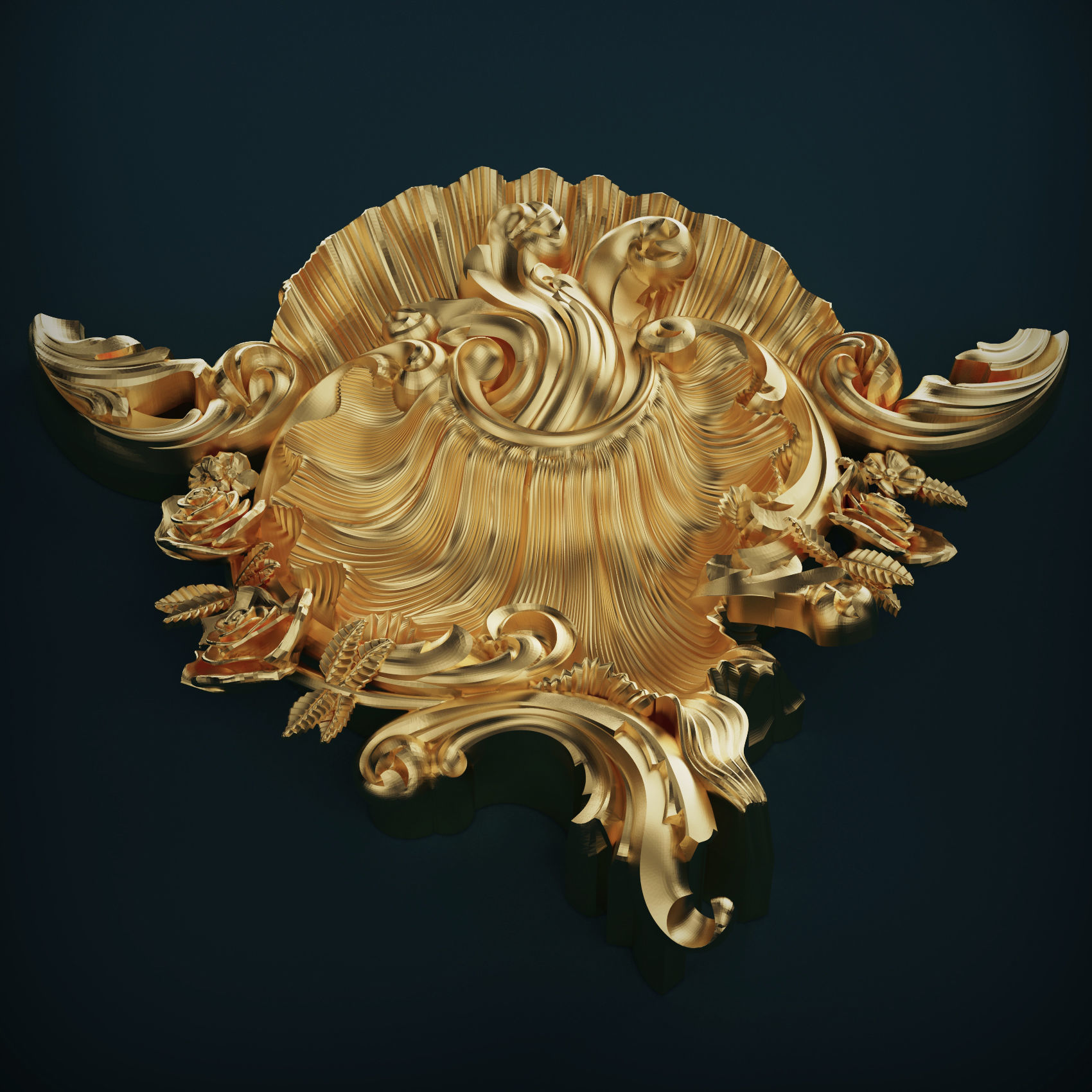 Carved pommel bar 3D model_6