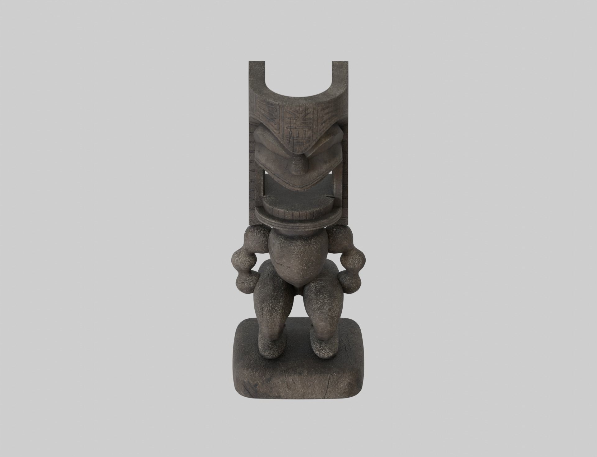 Tiki Statue 3D model_3