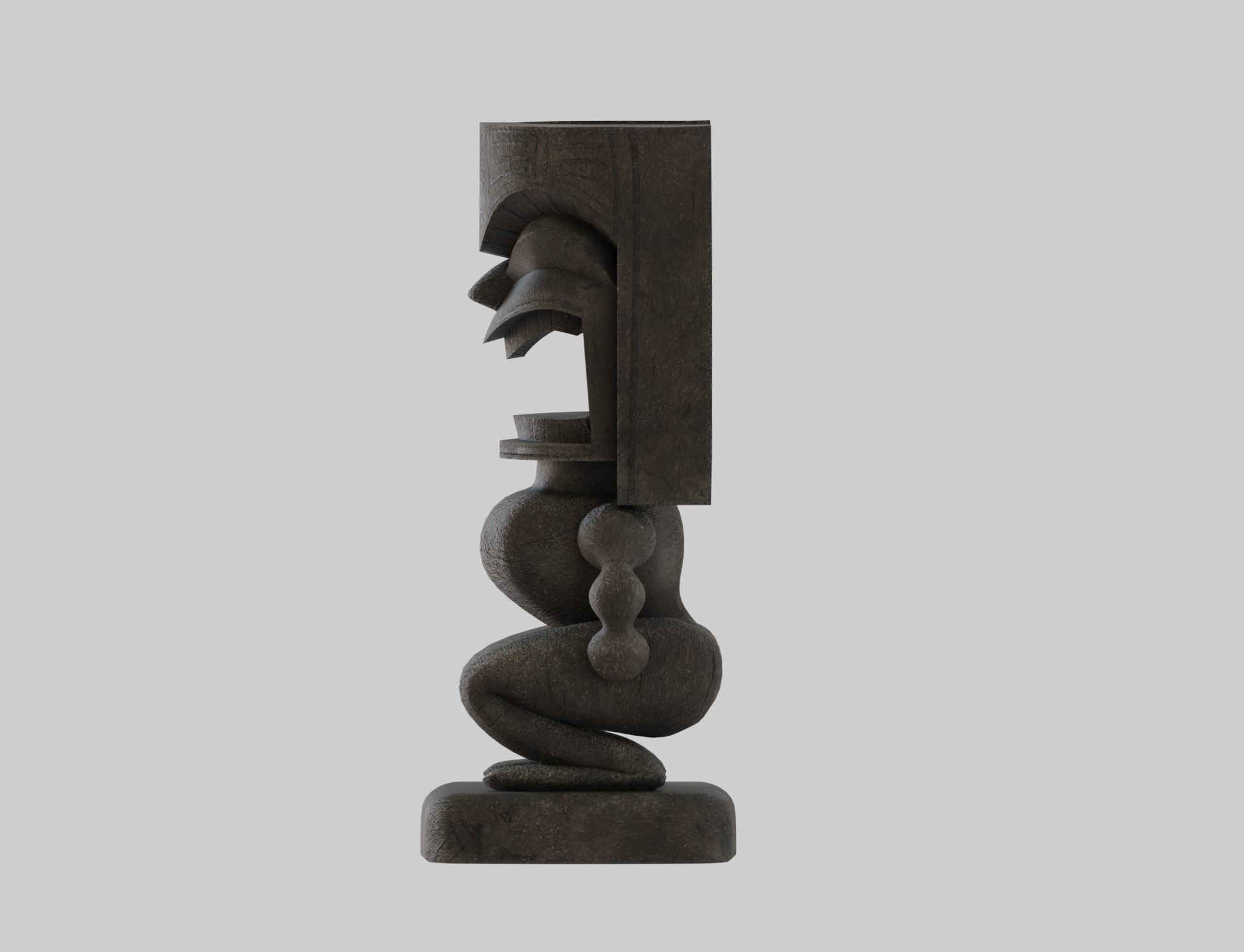 Tiki Statue 3D model_2