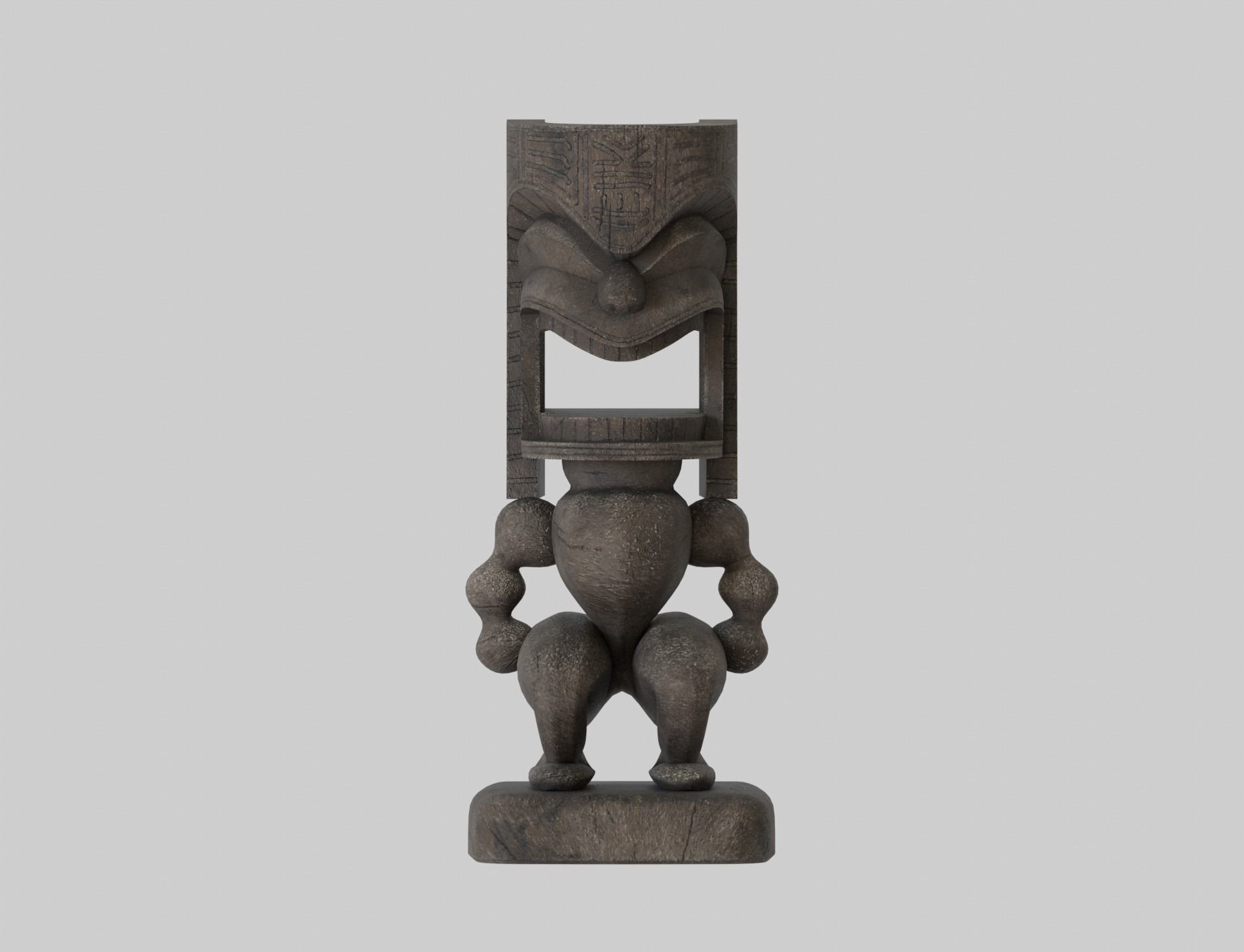 Tiki Statue 3D model_1