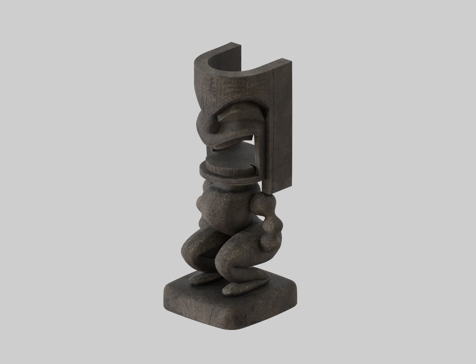 Tiki Statue 3D model_5