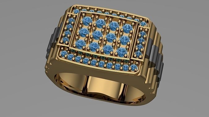 full diamond top rolex theme 3D print model