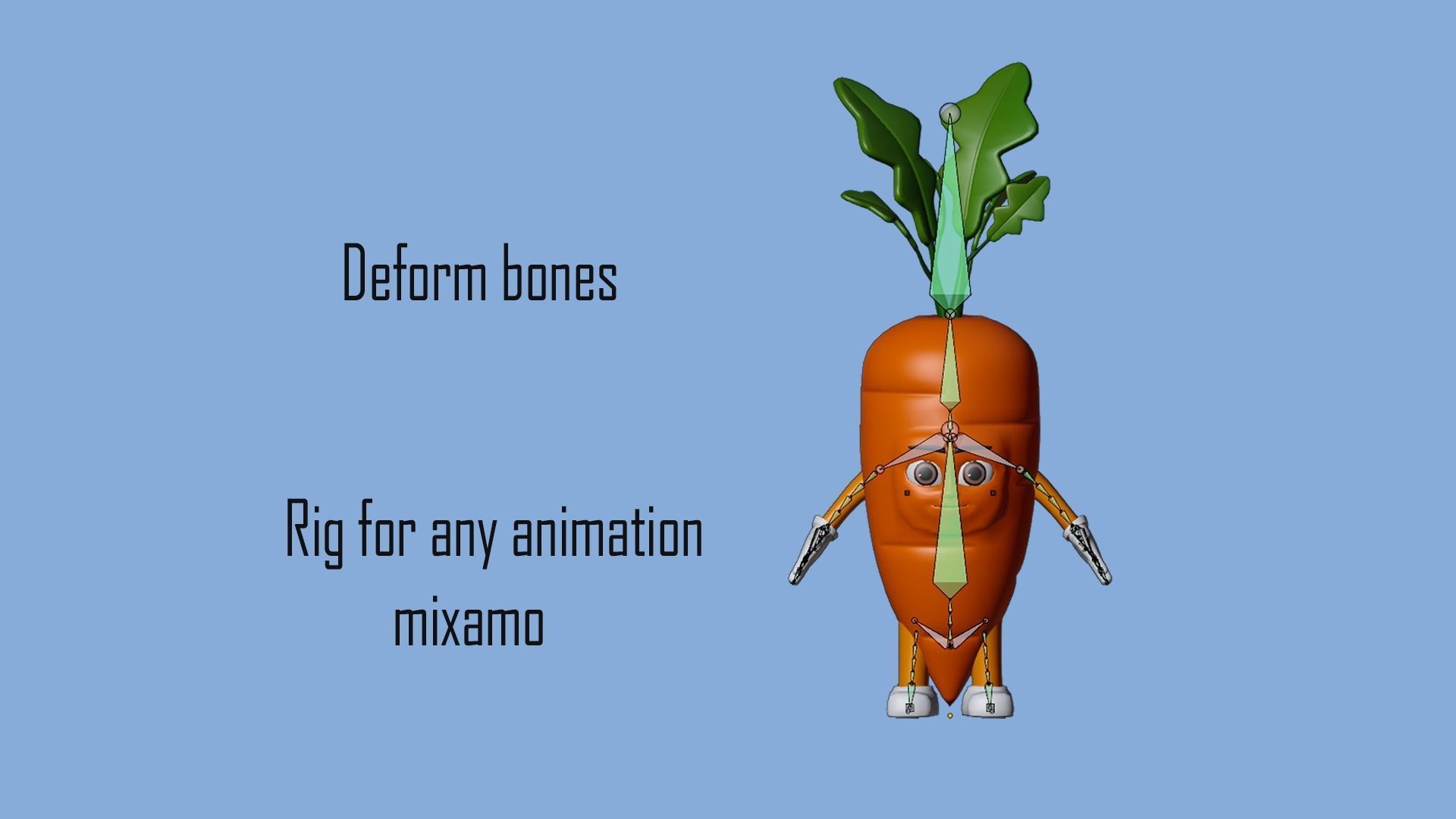 Cartoon character vegetables  Low-poly 3D model_8